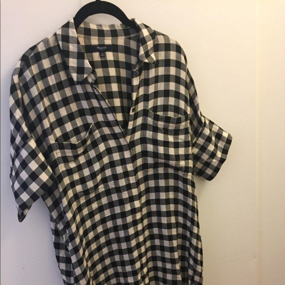 Flannel shirt dress from Madewell